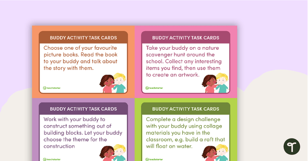 Buddy Program Activity Task Cards teaching resource
