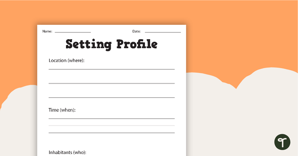 Go to Setting Profile Worksheet teaching resource