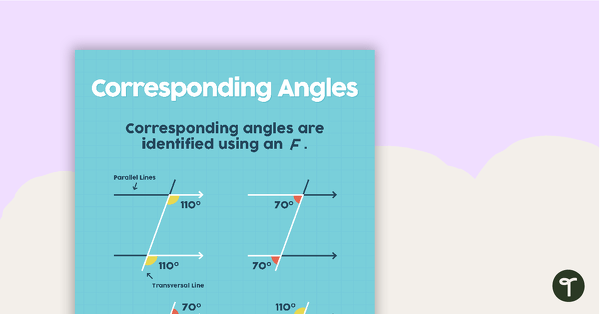 Corresponding Angles Poster teaching resource
