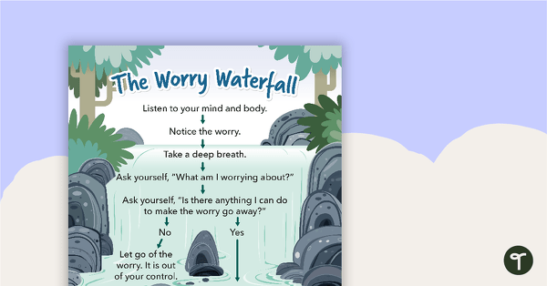 The Worry Waterfall - Poster teaching resource