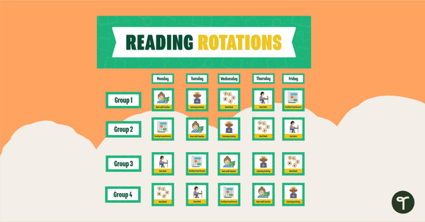 Go to Reading Center Rotation Board teaching resource