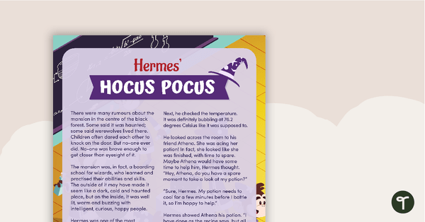 Go to Hermes' Hocus Pocus – Comprehension Worksheet teaching resource