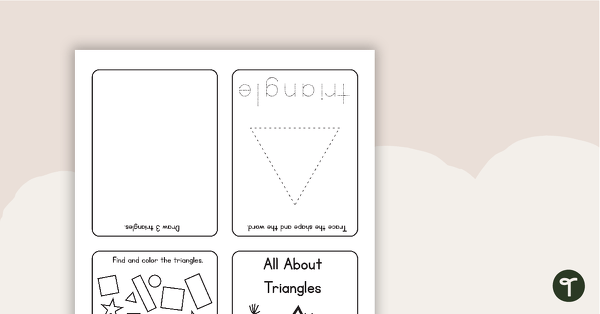 All About Triangles Mini Booklet teaching resource