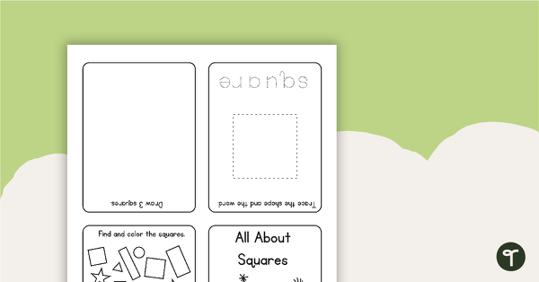 All About Squares Mini Booklet teaching resource