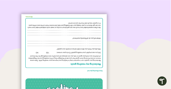 Go to Home Reading Journal Template teaching resource