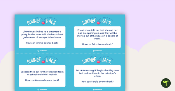 Bounce Back – Resiliency Task Cards teaching resource