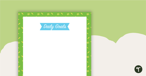 Go to Calculator Pattern - Daily Goals teaching resource