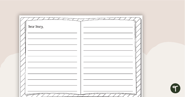 Dear Diary Template Teach Starter