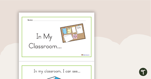 Preview image for In My Classroom Concept Book - teaching resource