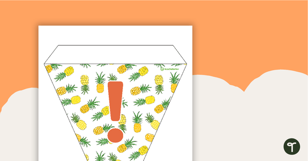 Pineapples - Letters and Numbers Bunting teaching resource