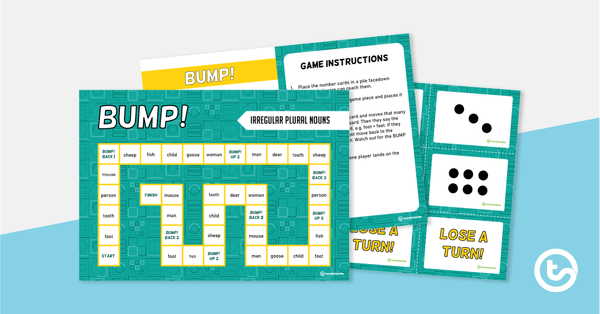 Go to BUMP! Irregular Plural Nouns – Board Game teaching resource