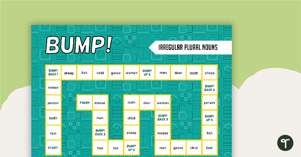 BUMP! Irregular Plural Nouns – Board Game teaching resource