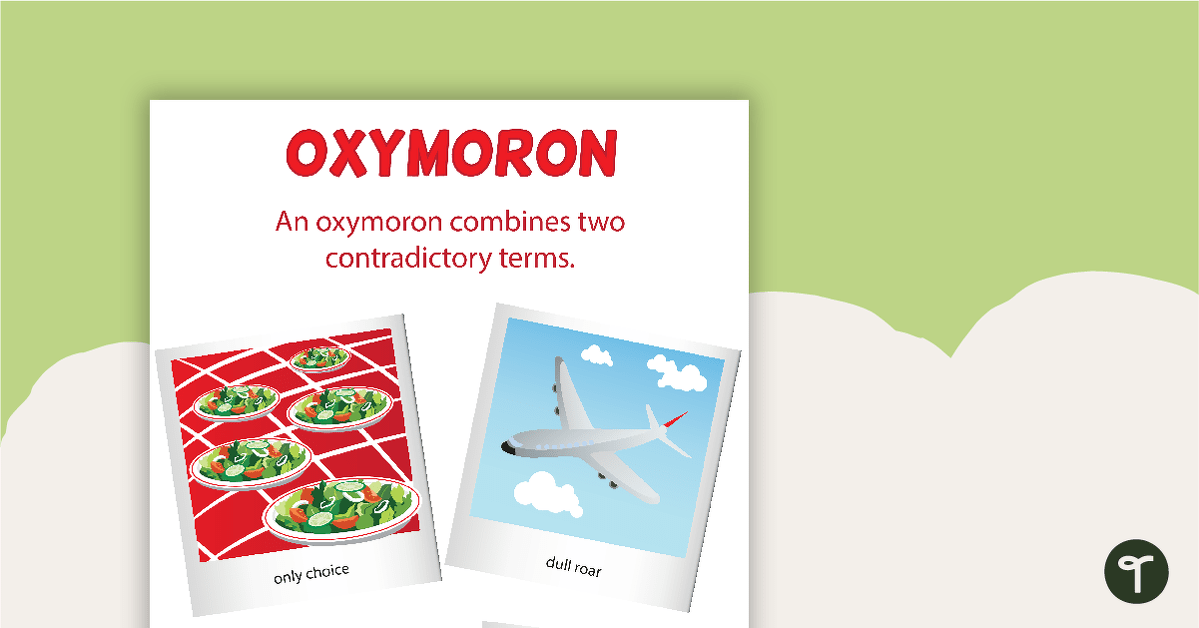 Oxymoron Poster teaching resource
