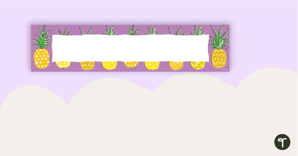 Go to Pineapples - Display Banner teaching resource