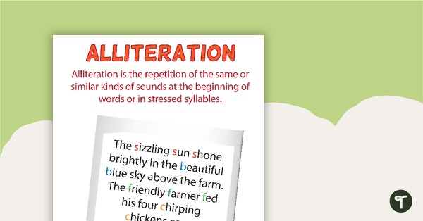 Alliteration Poster (Version 2) teaching resource