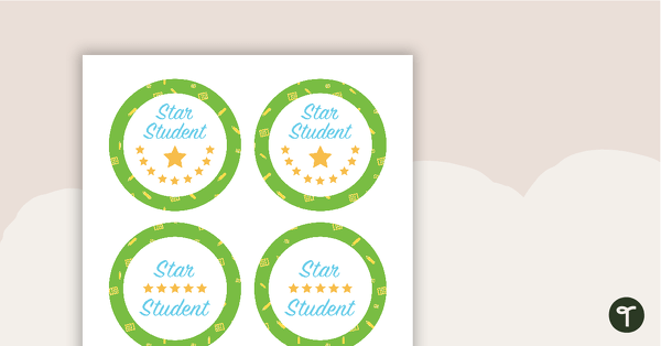 Calculator Pattern - Star Student Badges teaching resource