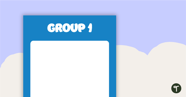 Go to Plain Blue - Grouping Posters teaching resource