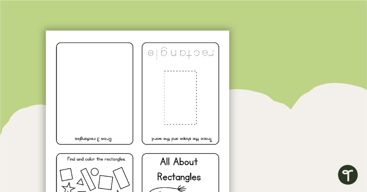 All About Rectangles Mini Booklet teaching resource