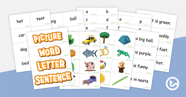 Picture, Letter, Word, Sentence – Classroom Display teaching resource
