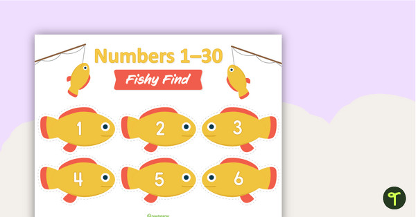 Preview image for Numbers 1-30 Fishy Find Game - teaching resource