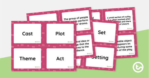 Drama Vocabulary Flash Cards teaching resource