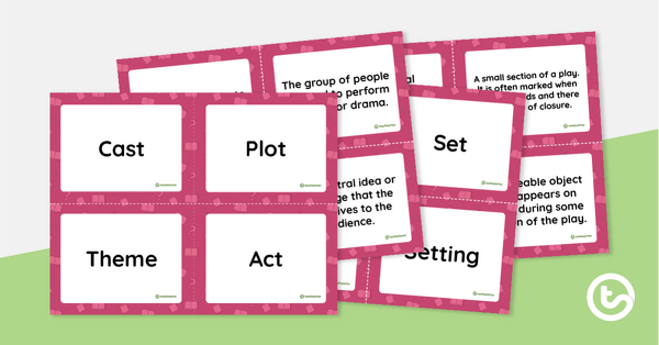 Go to Drama Vocabulary Flash Cards teaching resource