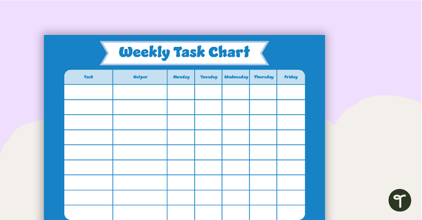 Go to Plain Blue - Weekly Task Chart teaching resource