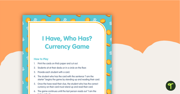 Preview image for I Have, Who Has? Game - Money (Australian Currency) - teaching resource