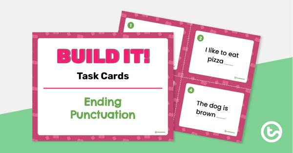 Preview image for Build It! - End Punctuation Task Cards - teaching resource