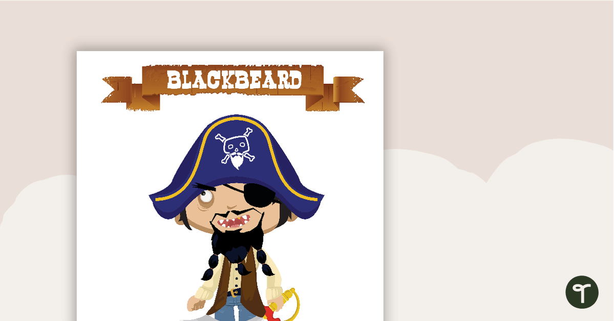 Blackbeard Poster - Information teaching resource
