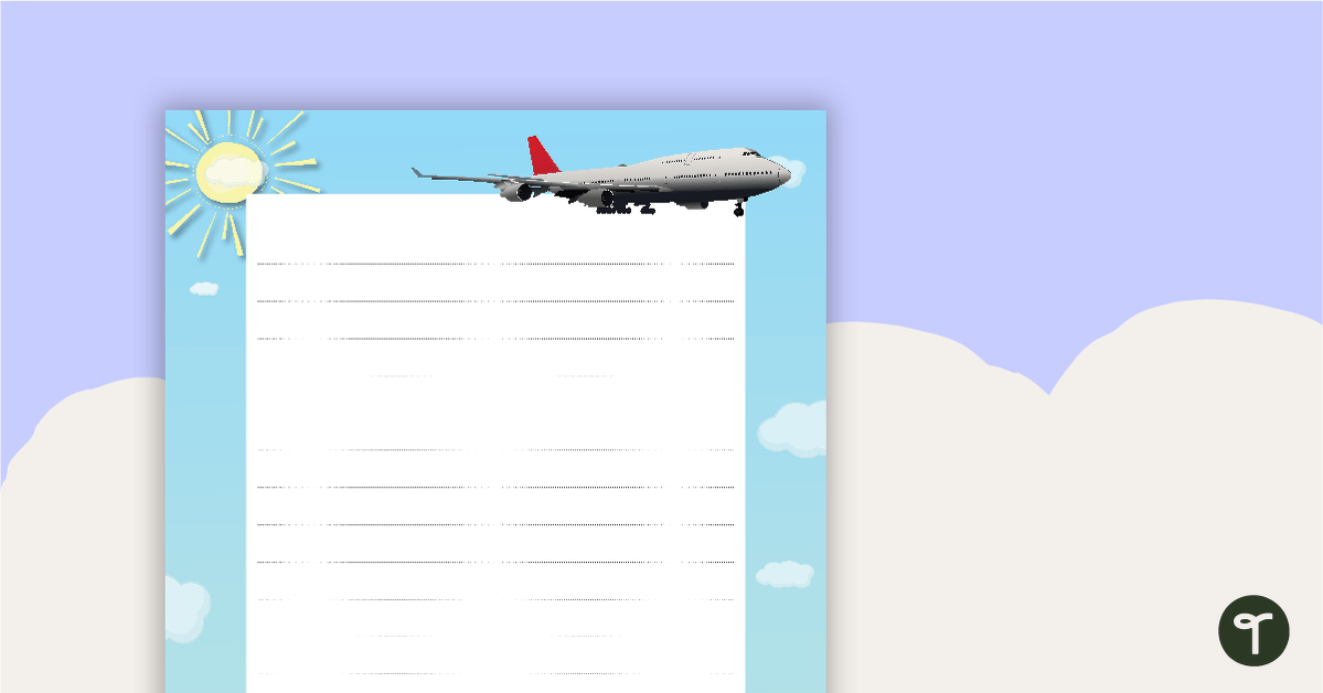 History of Flight Page Borders teaching resource