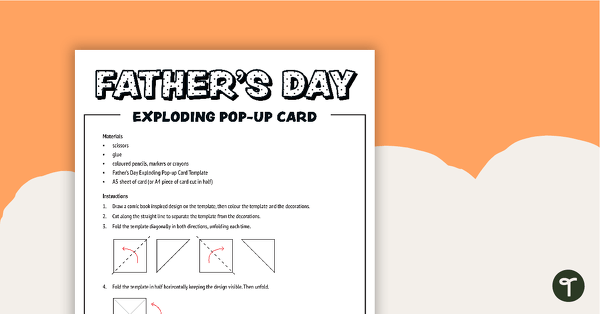 Father's Day Exploding Pop-up Card teaching resource