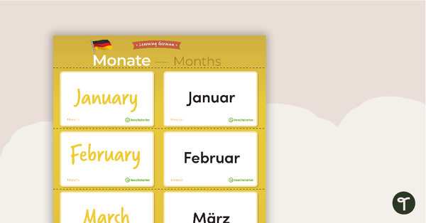 Months – German Language Flashcards teaching resource