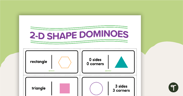 Preview image for 2-D Shape Dominoes - teaching resource