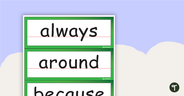 Go to Sight Word Cards - Dolch Grade 2 teaching resource