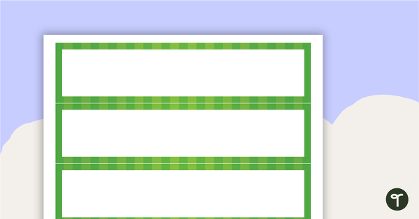 Go to Green Stripes - Tray Labels teaching resource