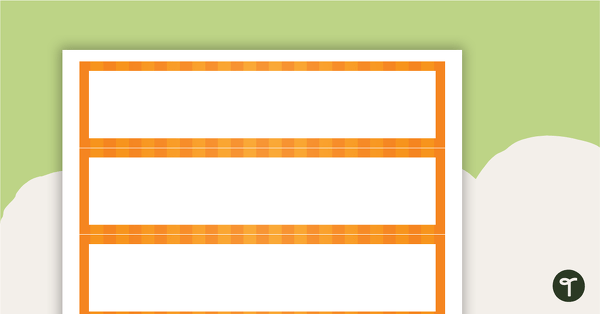 Go to Orange Stripes - Tray Labels teaching resource