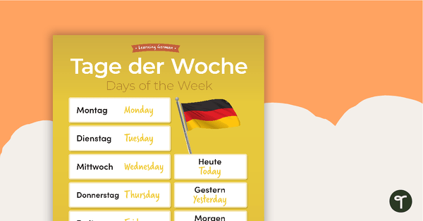 Image of Days of the Week – German Language Poster