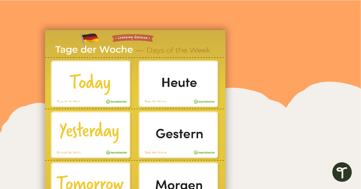 Days of the Week – German Language Flashcards teaching resource