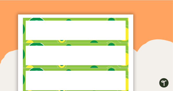 Go to Green Abstract Spots - Tray Labels teaching resource