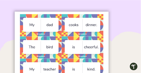 Preview image for Simple Sentence Dominoes - Set 1 - teaching resource