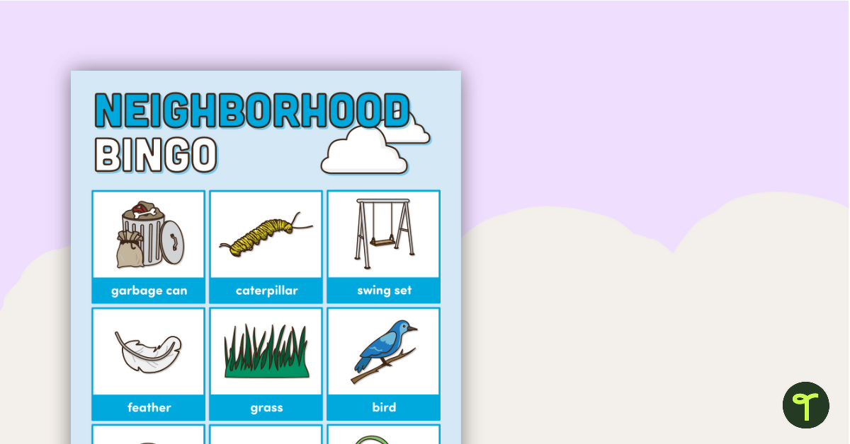 Neighborhood Bingo teaching resource