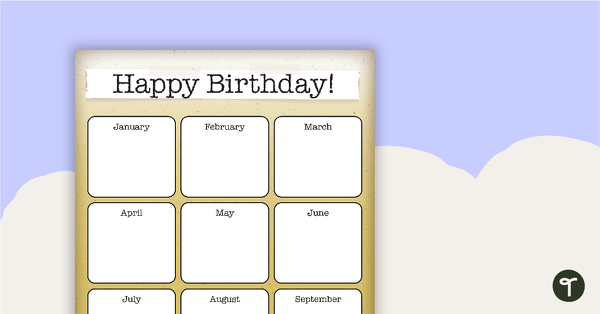 Go to Learning Detectives - Happy Birthday Chart teaching resource