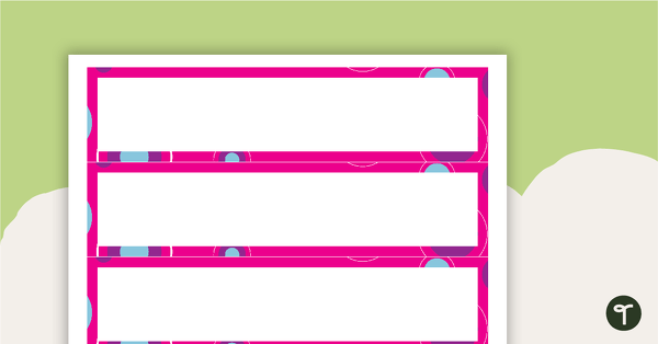 Go to Pink Abstract Spots - Tray Labels teaching resource