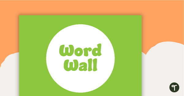 Plain Green - Word Wall Template teaching resource