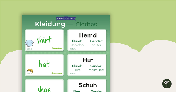 Go to Clothes – German Language Flashcards teaching resource