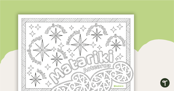 Go to Matariki – Mindful Colouring Sheet teaching resource