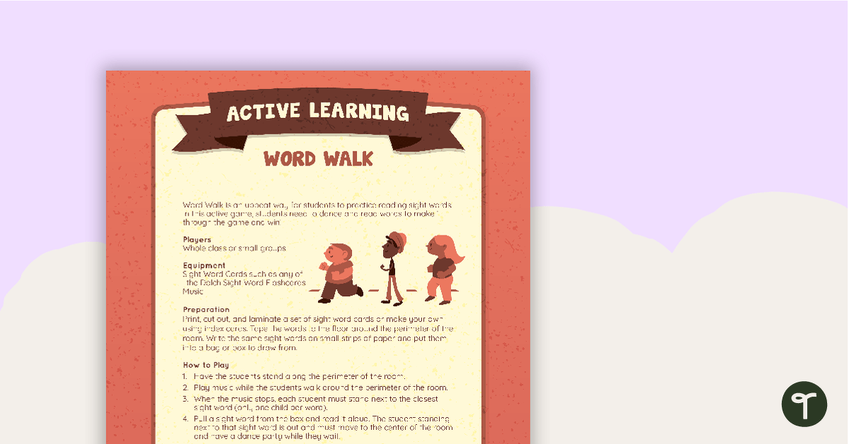 Word Walk Active Game teaching resource