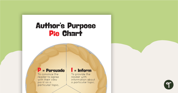 Author's Purpose Pie teaching resource