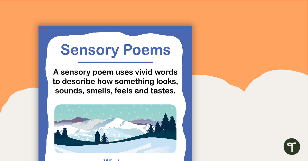 Sensory Poem Poster teaching resource